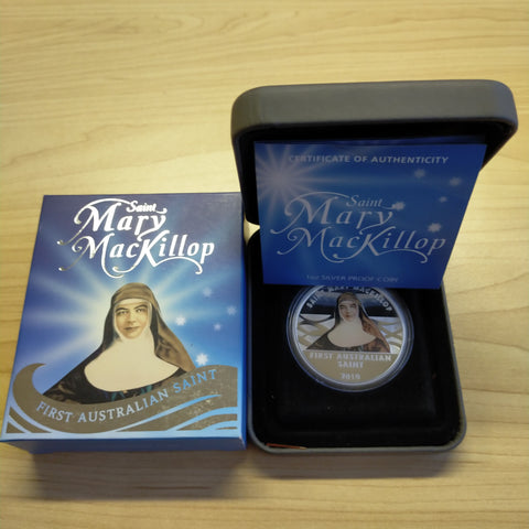 Australia 2010 Perth Mint $1 Saint Mary MacKillop First Australian Saint 1oz .999 Proof Silver Coin