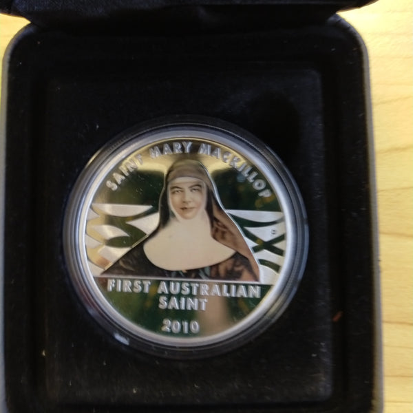 Australia 2010 Perth Mint $1 Saint Mary MacKillop First Australian Saint 1oz .999 Proof Silver Coin