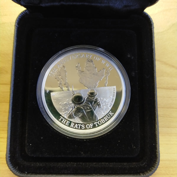 Australia 2016 Perth Mint $1 The Rats of Tobruk 75th Anniversary of WWII 1oz .999 Proof Silver Coin