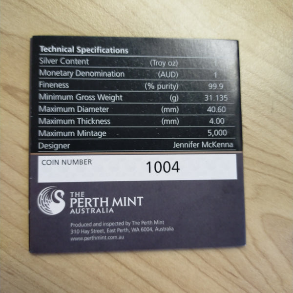 Australia 2016 Perth Mint $1 The Rats of Tobruk 75th Anniversary of WWII 1oz .999 Proof Silver Coin