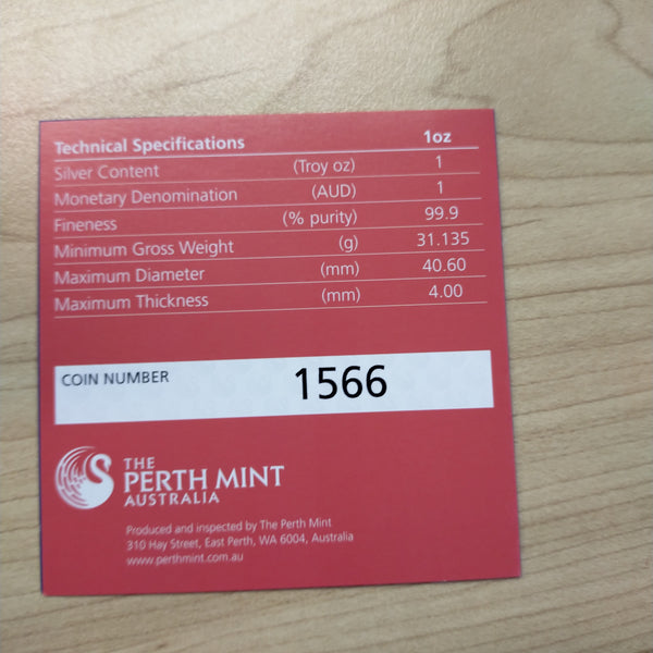 Australia China 2012 Perth Mint $1 40 Years of Friendship China and Australia 1oz .999 Proof Silver Coin