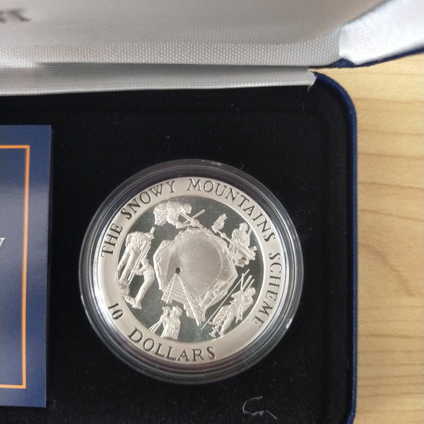 Australia 1999 Royal Australian Mint $10 Coins of the Snowy Mountains Scheme Snowy Mountains Australia 1oz .999 Proof Silver Coin set of 2