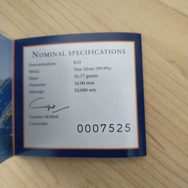 Australia 1999 Royal Australian Mint $10 Coins of the Snowy Mountains Scheme Snowy Mountains Australia 1oz .999 Proof Silver Coin set of 2