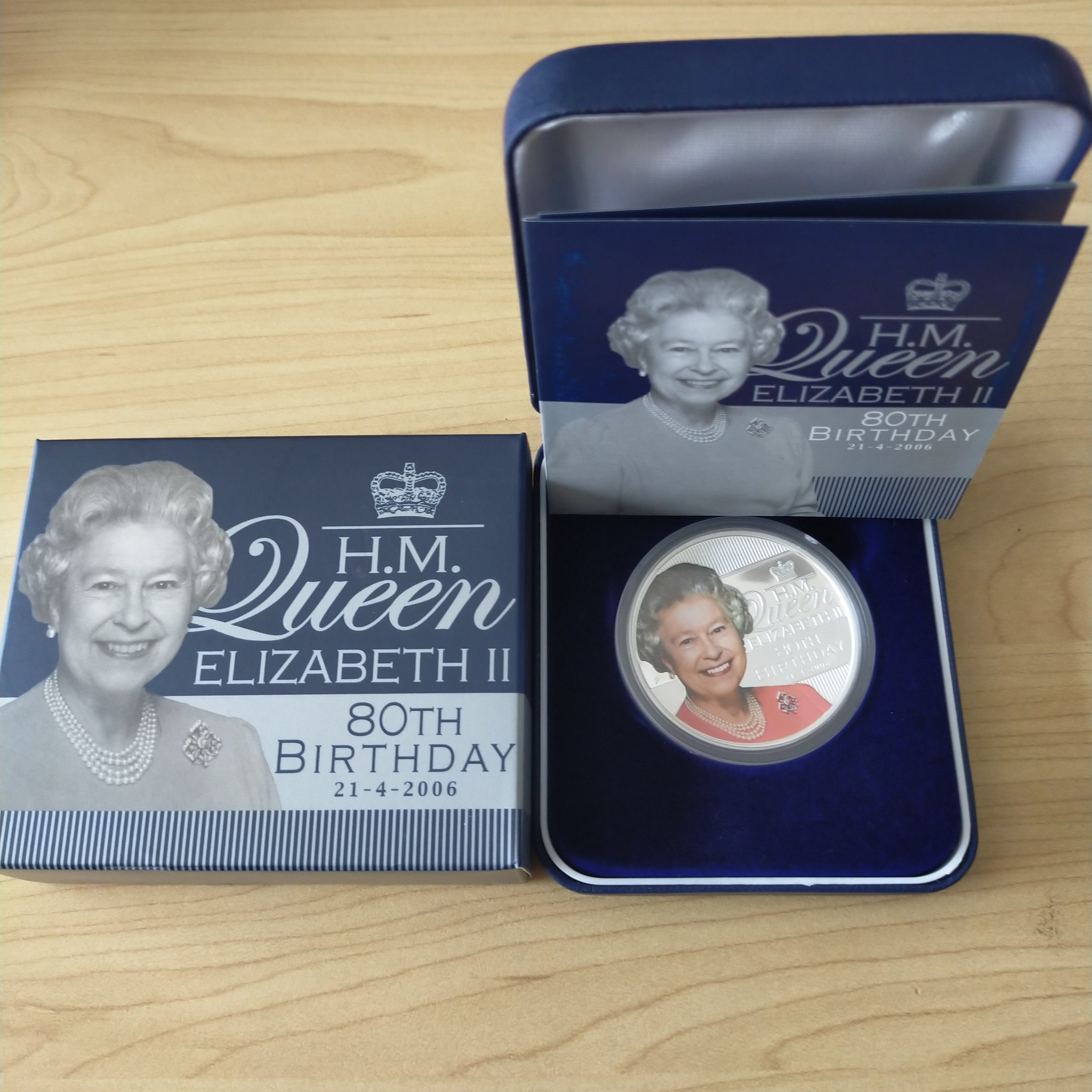 Australia 2006 Perth Mint $1 H.M. Queen Elizabeth II 80th Birthday 1oz .999 Proof Silver Coin