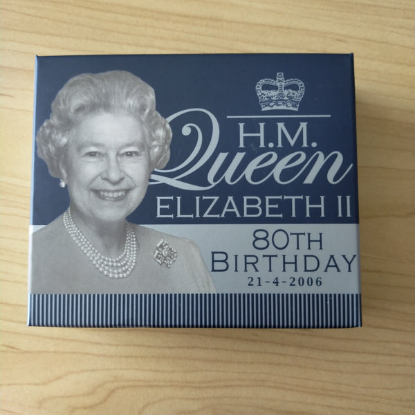 Australia 2006 Perth Mint $1 H.M. Queen Elizabeth II 80th Birthday 1oz .999 Proof Silver Coin
