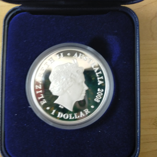 Australia 2008 Perth Mint $1 HMAS Sydney II 1oz .999 Proof Silver Coin