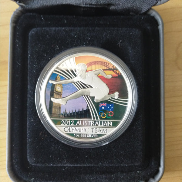 Australia 2012 Perth Mint $1 Australian Olympic Team 1oz .999 Proof Silver Coin