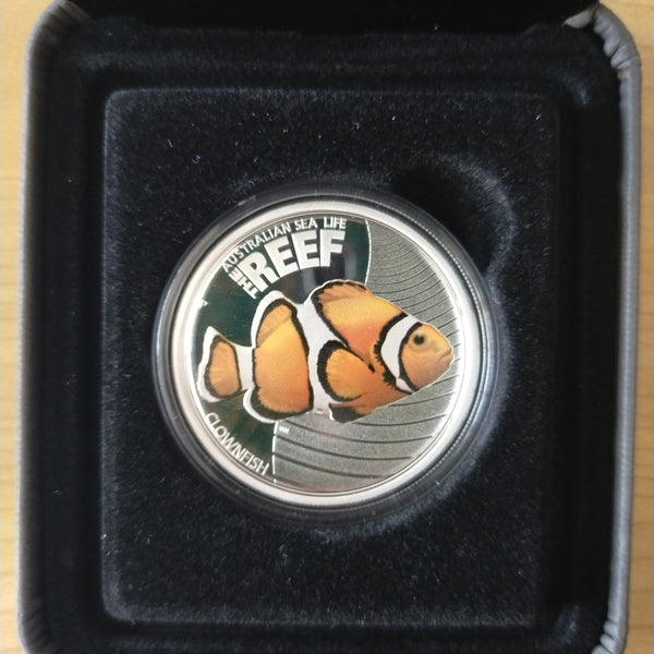 Australia 2010 Perth Mint 50c Australian Sea Life The Reef Clownfish 1/2oz .999 Proof Silver Coin