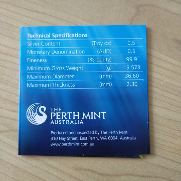 Australia 2010 Perth Mint 50c Australian Sea Life The Reef Clownfish 1/2oz .999 Proof Silver Coin