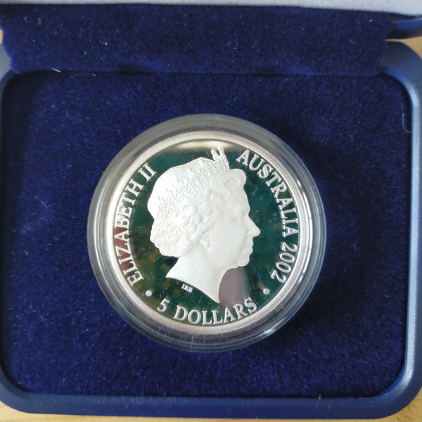 Australia 2002 Royal Australian Mint $5 XVII Commonwealth Games Manchester 1oz .999 Proof Silver Coin