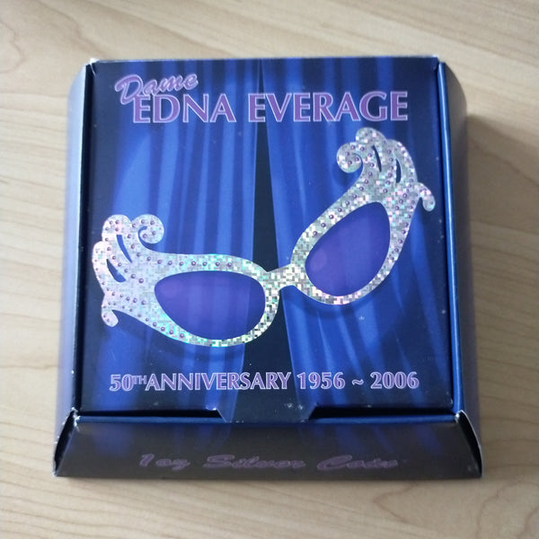 Australia 2006 Perth Mint $1 50th Anniversary of Dame Edna Everage 1oz .999 Proof Silver Coin