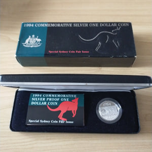 Australia 1994 Royal Australian Mint $1 Commemorative Silver One Dollar Coin .925 Proof Silver Coin