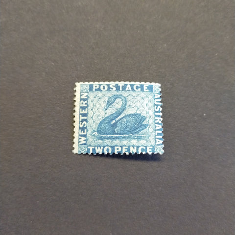 Western Australia SG 39 1861 2d Blue Fresh Mint Very Lightly Hinged Stamp