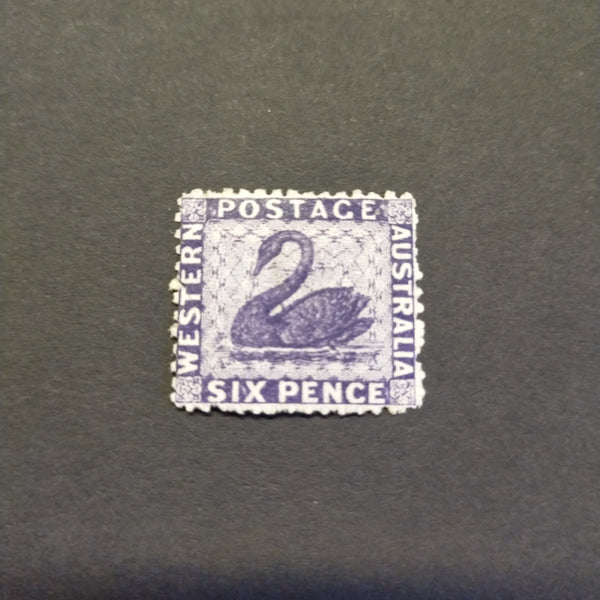 Western Australia SG 57 1865 6d Violet Fresh Mint Stamp