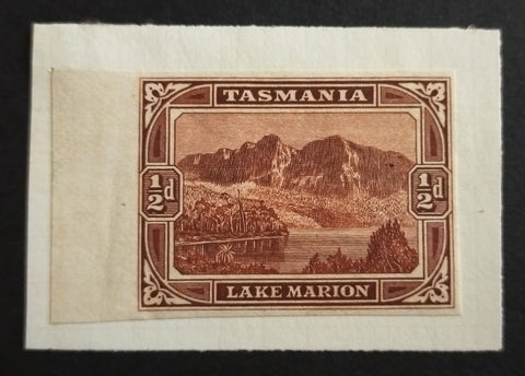 Tasmania 1899-1900 Pictorials 1/2d 'Lake Marion' De La Rue Imperforate Colour Trial