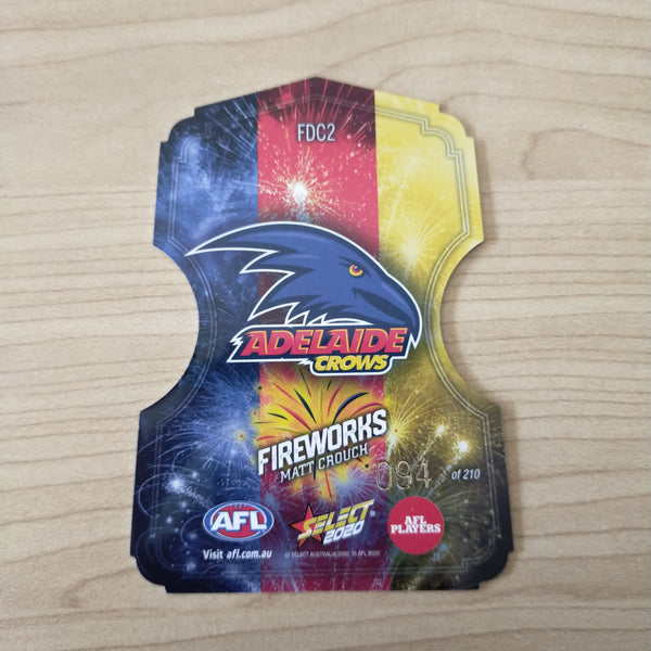 2020 Select Footy Stars Fireworks Matt Crouch Adelaide No. 094/210
