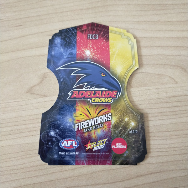 2020 Select Footy Stars Fireworks Jake Kelly Adelaide No. 012/210