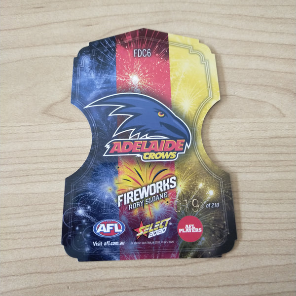 2020 Select Footy Stars Fireworks Rory Sloane Adelaide No. 019/210