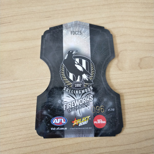 2020 Select Footy Stars Fireworks Taylor Adams Collingwood No. 096/210
