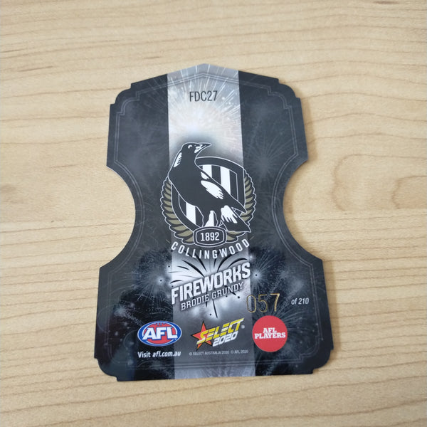 2020 Select Footy Stars Fireworks Brodie Grundy Collingwood No. 057/210