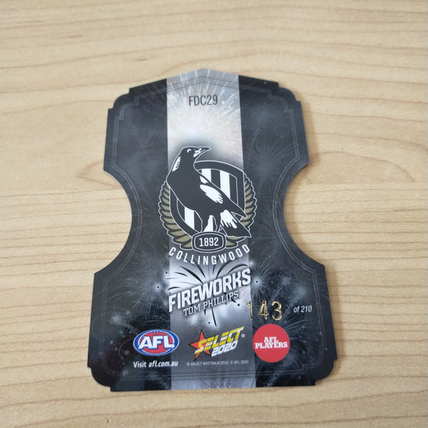 2020 Select Footy Stars Fireworks Tom Phillips Collingwood No. 143/210