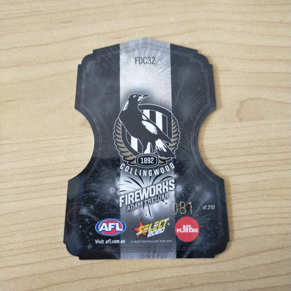 2020 Select Footy Stars Fireworks Adam Treloar Collingwood No. 081/210