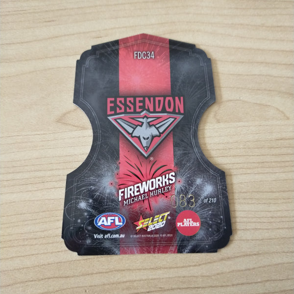 2020 Select Footy Stars Fireworks Michael Hurley Essendon No. 083/210