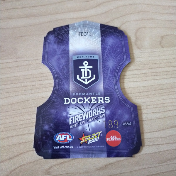 2020 Select Footy Stars Fireworks Andrew Brayshaw Fremantle No. 189/210