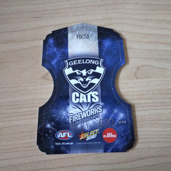 2020 Select Footy Stars Fireworks Luke Dahlhaus Geelong No. 030/210