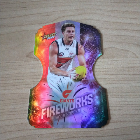 2020 Select Footy Stars Fireworks Jacob Hopper GWS Giants No. 033/210