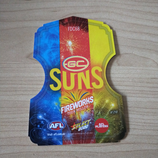 2020 Select Footy Stars Fireworks Touk Miller Gold Coast Suns No. 026/210