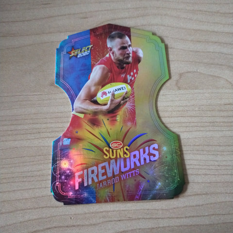 2020 Select Footy Stars Fireworks Jarrod Witts Gold Coast Suns No. 091/210