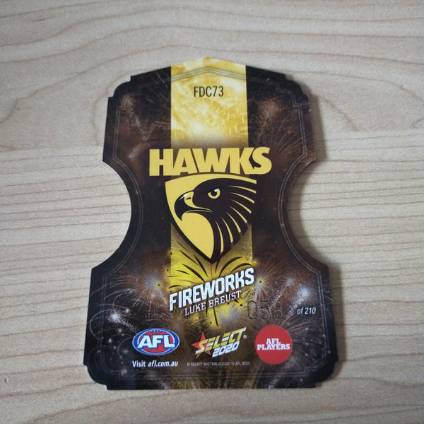 2020 Select Footy Stars Fireworks Luke Breust Hawthorn No. 058/210
