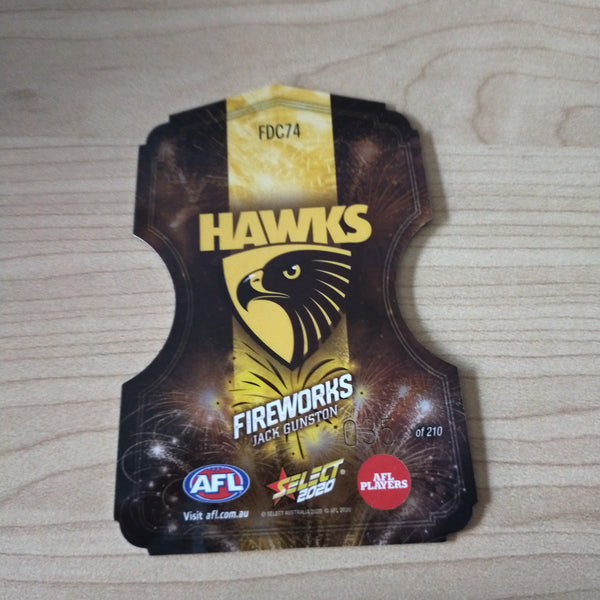 2020 Select Footy Stars Fireworks Jack Gunston Hawthorn No. 035/210