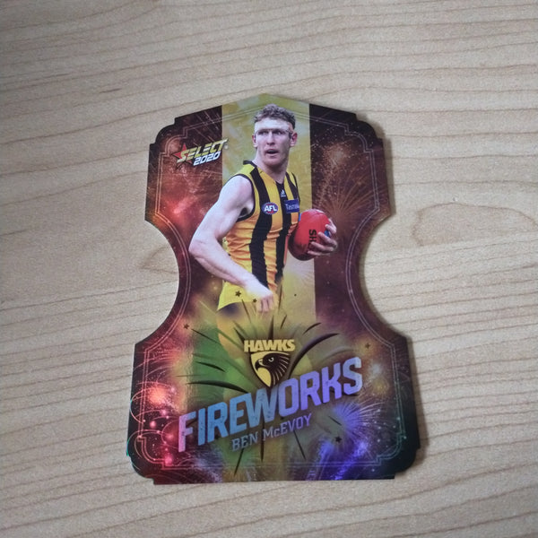 2020 Select Footy Stars Fireworks Ben McEvoy Hawthorn No. 165/210