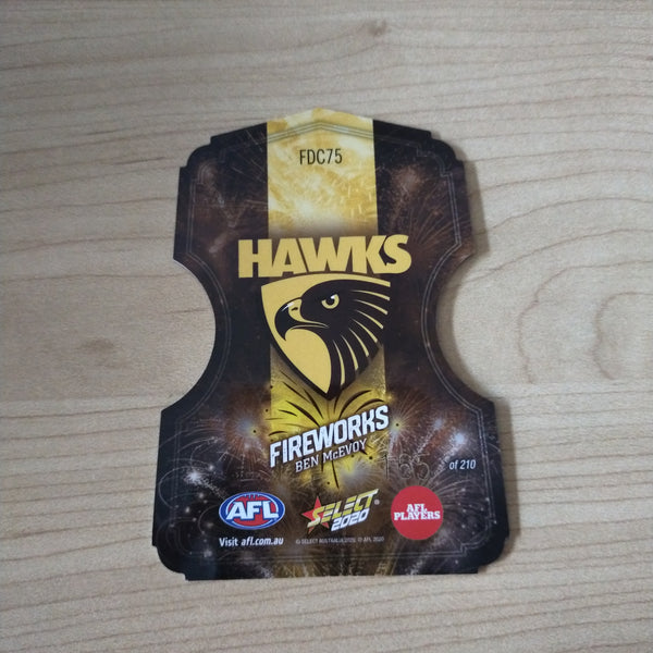 2020 Select Footy Stars Fireworks Ben McEvoy Hawthorn No. 165/210