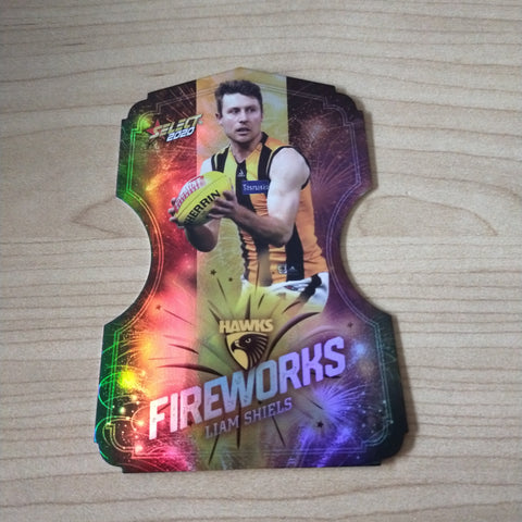 2020 Select Footy Stars Fireworks Liam Shiels Hawthorn No. 128/210