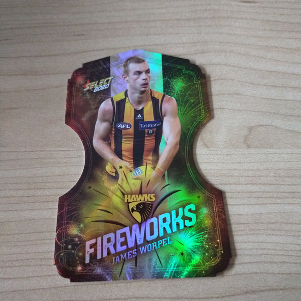 2020 Select Footy Stars Fireworks James Worpel Hawthorn No. 166/210
