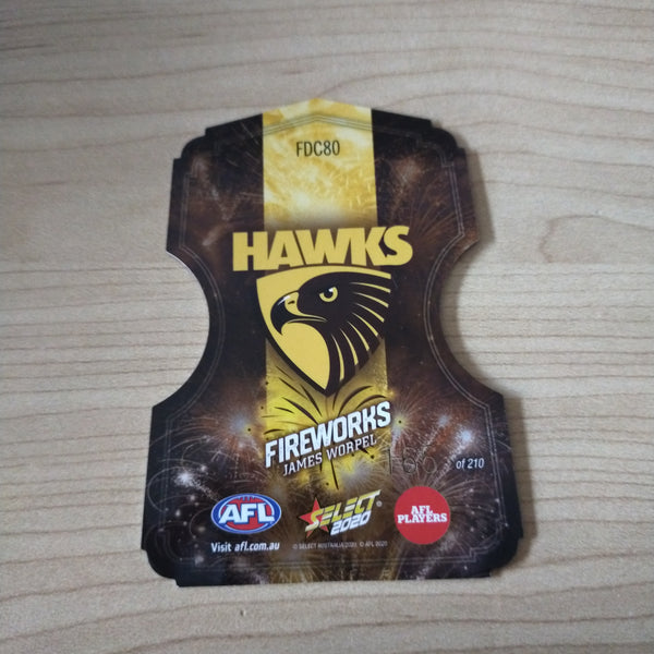 2020 Select Footy Stars Fireworks James Worpel Hawthorn No. 166/210