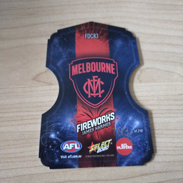 2020 Select Footy Stars Fireworks James Harmes Melbourne No. 103/210