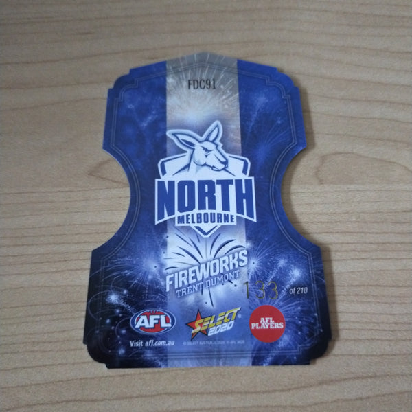 2020 Select Footy Stars Fireworks Trent Dumont North Melbourne No. 133/210