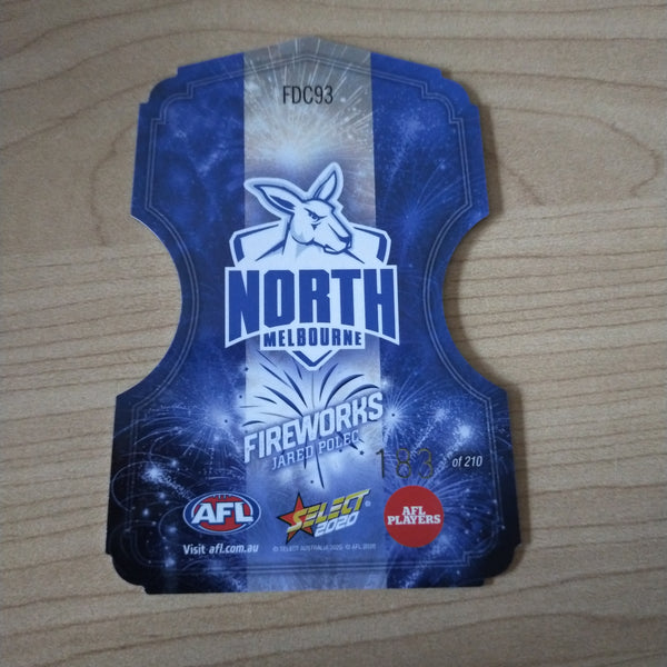 2020 Select Footy Stars Fireworks Jared Polec North Melbourne No. 183/210