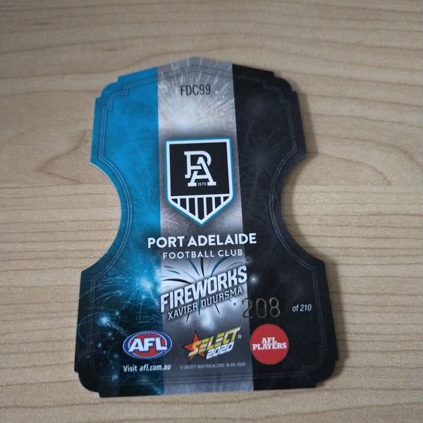 2020 Select Footy Stars Fireworks Xavier Duursma Port Adelaide No. 208/210