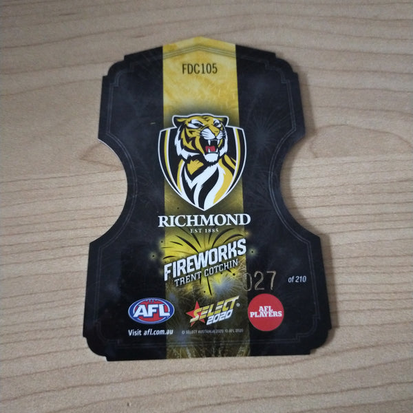 2020 Select Footy Stars Fireworks Trent Cotchin Richmond No. 027/210