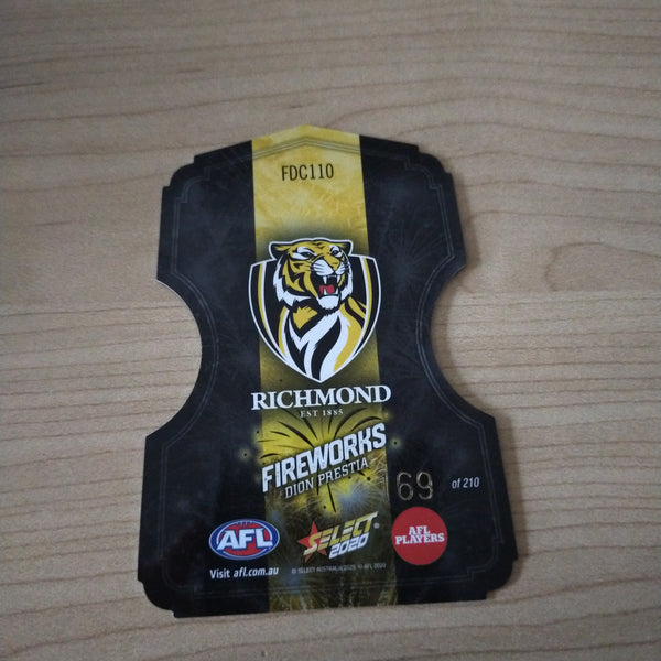 2020 Select Footy Stars Fireworks Dion Prestia Richmond No. 169/210