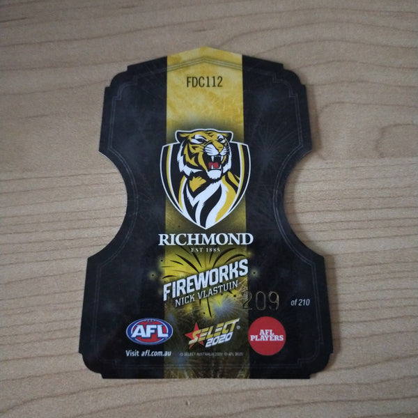 2020 Select Footy Stars Fireworks Nick Vlastuin Richmond No. 209/210