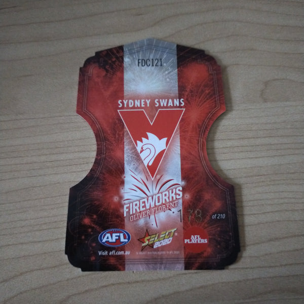 2020 Select Footy Stars Fireworks Oliver Florent Sydney No. 178/210