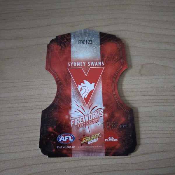 2020 Select Footy Stars Fireworks Isaac Heeney Sydney No. 126/210
