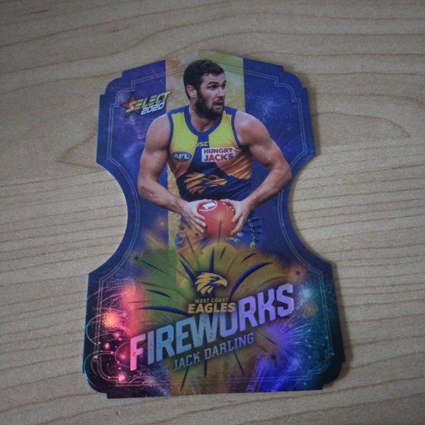 2020 Select Footy Stars Fireworks Jack Darling West Coast No. 134/210