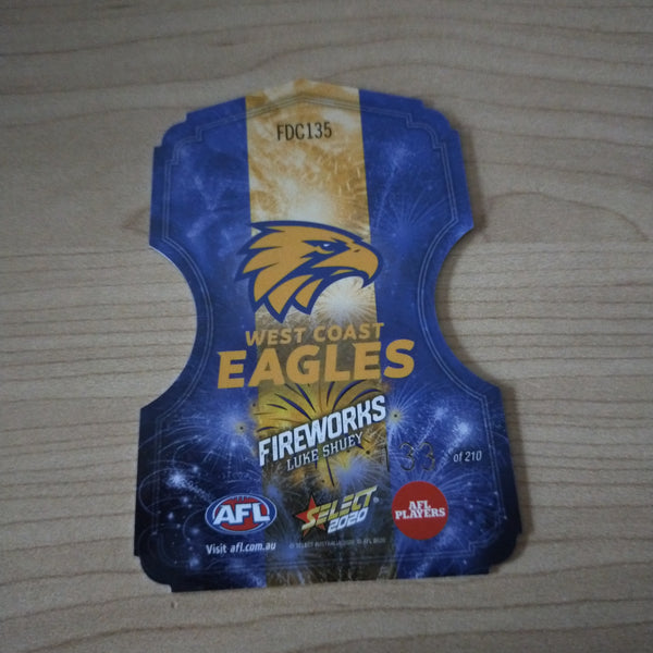 2020 Select Footy Stars Fireworks Luke Shuey West Coast No. 133/210